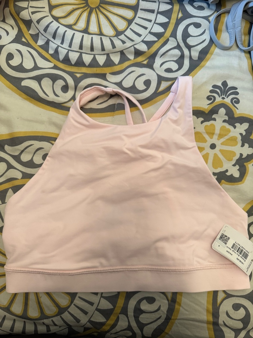 Lulu Light Pink High-Neck Sports Bralette- NWT, size 8